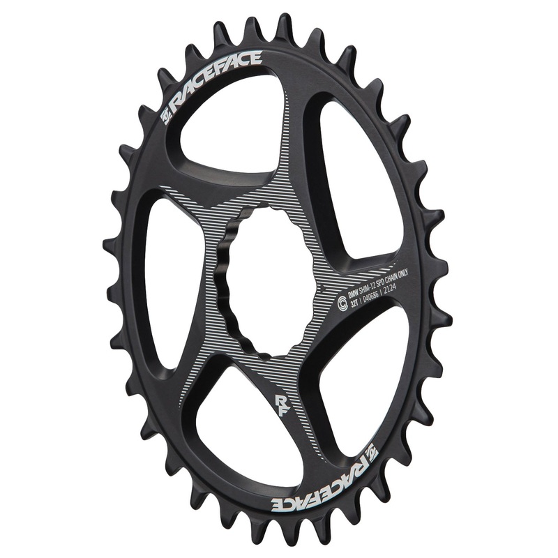 RaceFace Direct Mount Wide Chainring – 30t DM CINCH For Shimano 12-Speed HG+ Compatible Chain BLK
