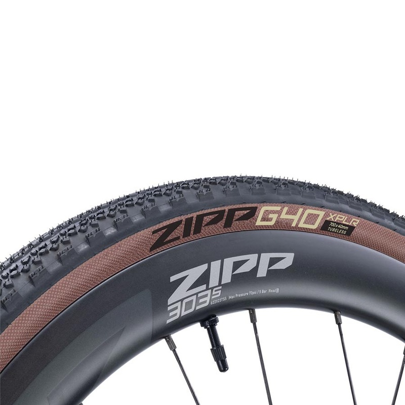 Zipp G40 XPLR Puncture Resistant Tire – 700 x 40 Tubeless Folding BLK/Tan A2