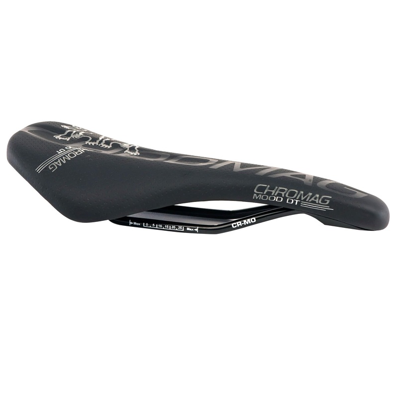 Chromag Mood DT Saddle CrMo Rails – Black/Gray