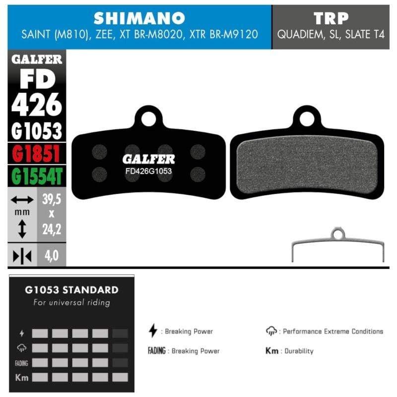 Galfer FD426 Brake Pad Standard Compound – Shimano XTR 9120, Zee, Saint