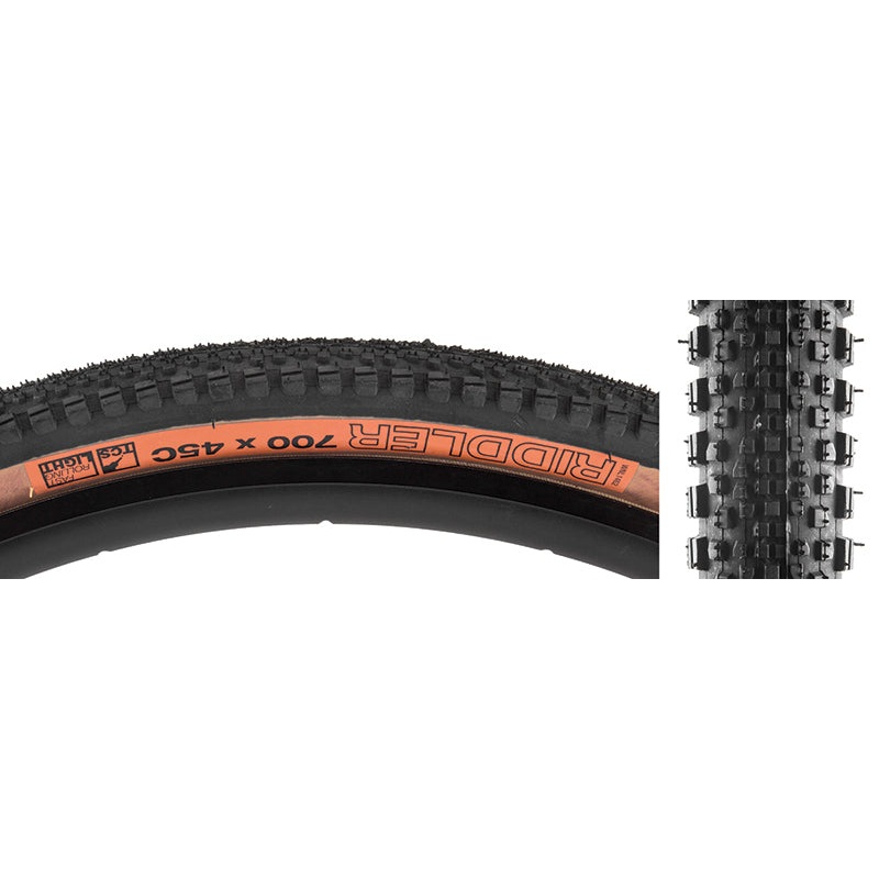 WTB Riddler Tire 700x45C Folding Tubeless Ready Dual DNA 60TPI Tanwall