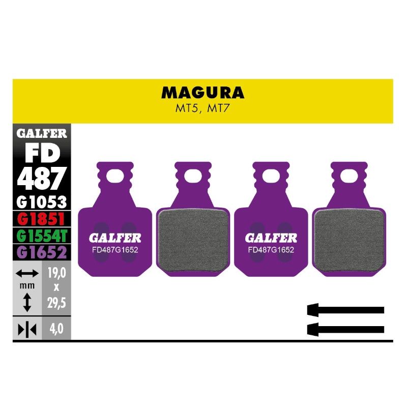 Galfer FD487 Brake Pads – E-Bike – Magura MT5, MT7