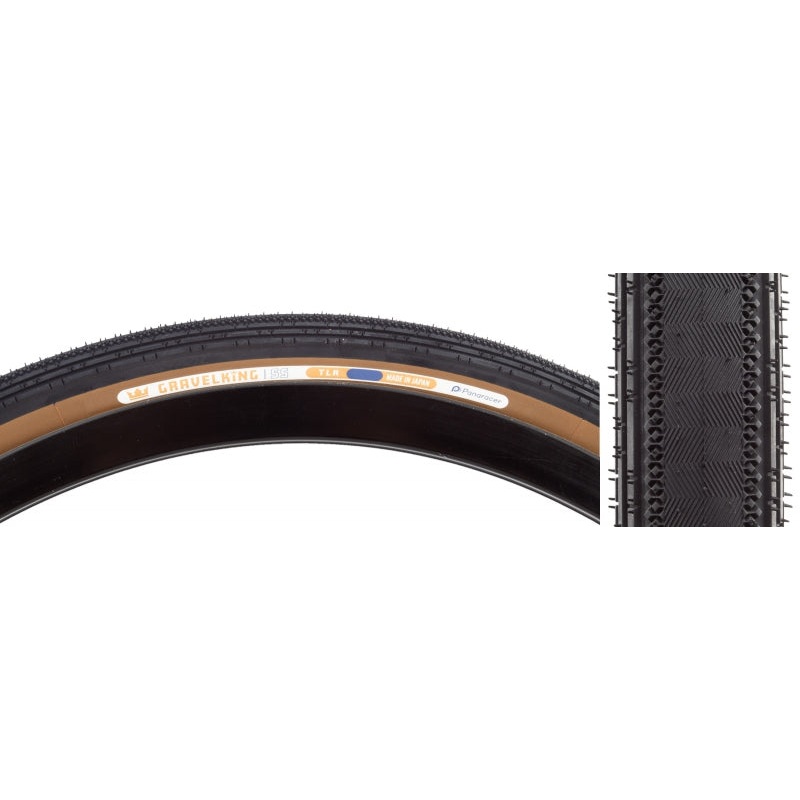 Panaracer GravelKing SS Tire – 700 x 30 Tubeless Folding Black/Brown