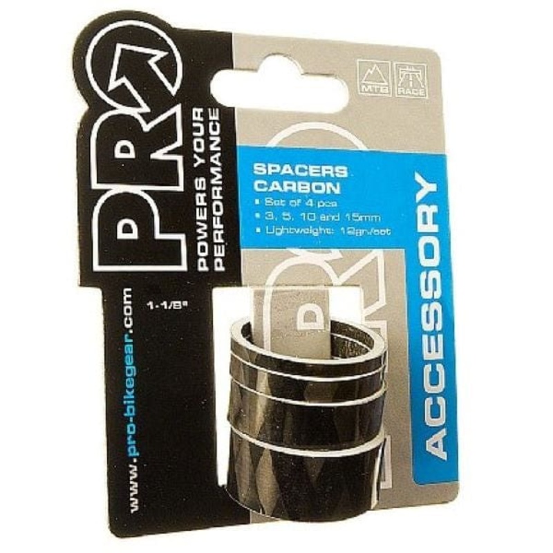 PRO 1-1/8 3/5/10/20mm Headset Spacer Set / Uni-directional Carbon