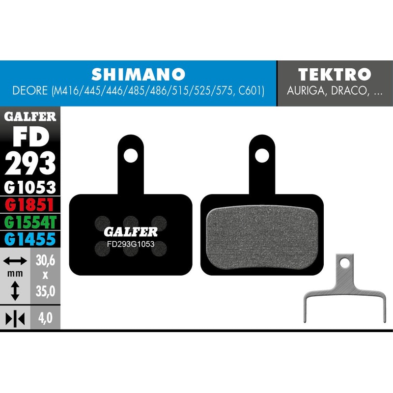 Galfer FD292 Brake Pad Standard Compound – Shimano B05S/Tektro/TRP