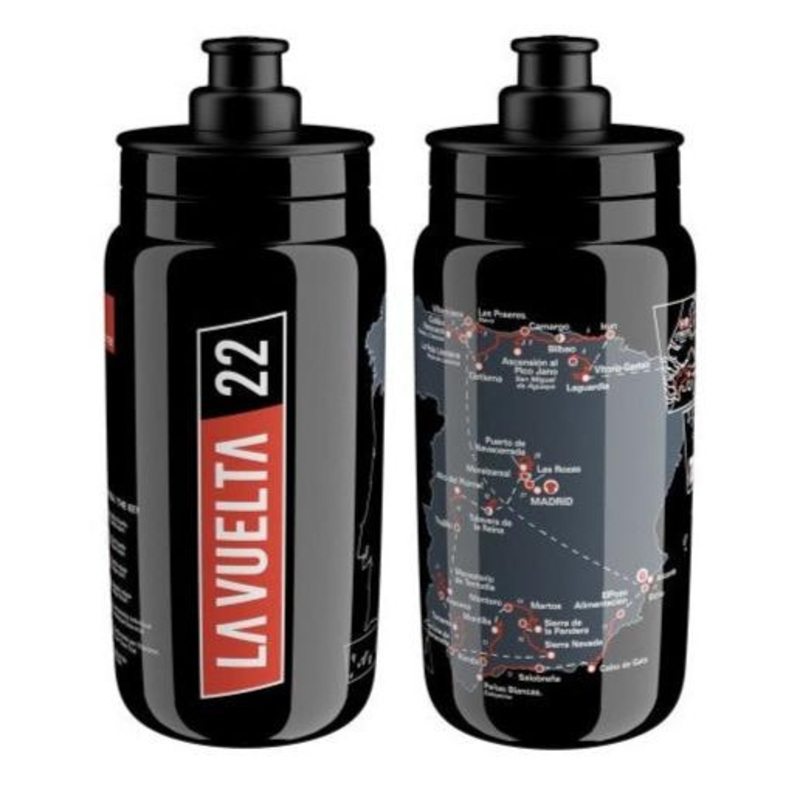 ELITE Fly Vuelta a Espaa Map BLACK Water Bottle 550ml