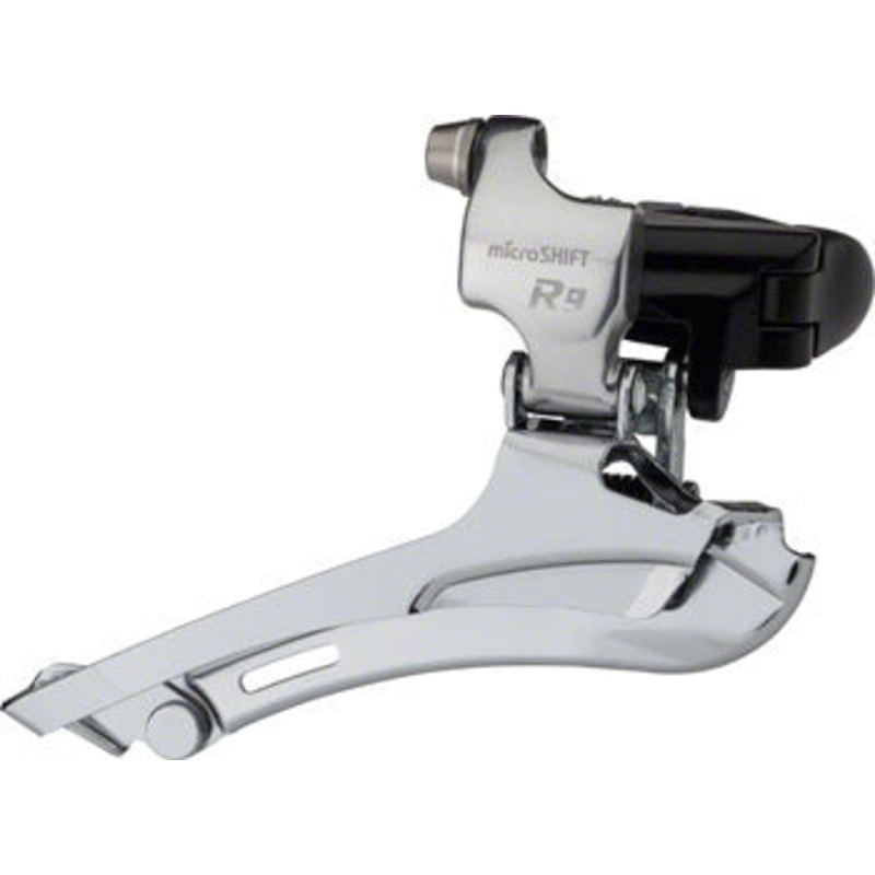 microSHIFT R9 Front Derailleur 9-Speed Double, 52T Max, 31.8/34.9 Band Clamp, Shimano Compatible