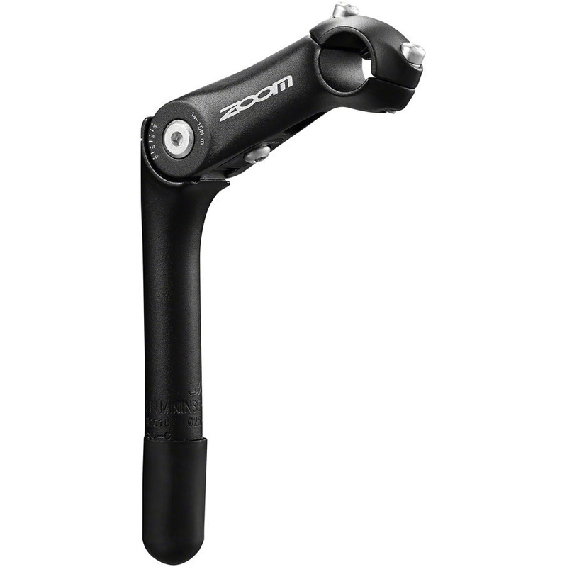 Zoom Quick Comfort Adjustable Stem – 110mm, 25.4 Clamp, Adjustable 80-150deg, 22.2-24tpi Quill, Aluminum, Black