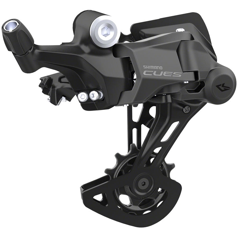 Shimano CUES RD-U4000-GS Rear Derailleur – 9-Speed, Shadow Design, Direct Attach, Medium Cage, Black