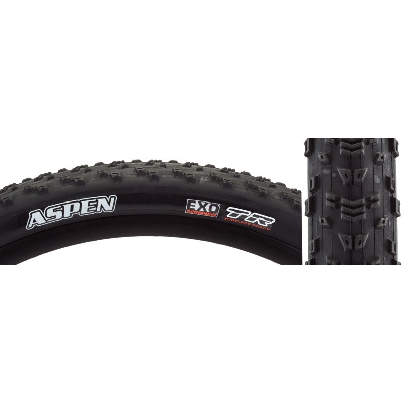 Maxxis Aspen Tire – 29 x 2.4 Tubeless Folding BLK MaxxSpeed EXO Wide Trail E-25