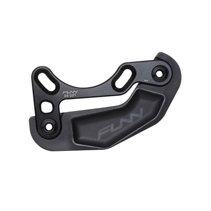 Funn Zippa Lite Chain Guide-Funn Zippa Lite  Bash Guard, 26-32T, AL7075 Backplate and 2 x Peices PC Bash(Black,Transparent) & Funn Zippa Lite Bash Guard, 34-36T, AL7075 Backplate and 2 x Peices PC Bash(Black,Transparent)