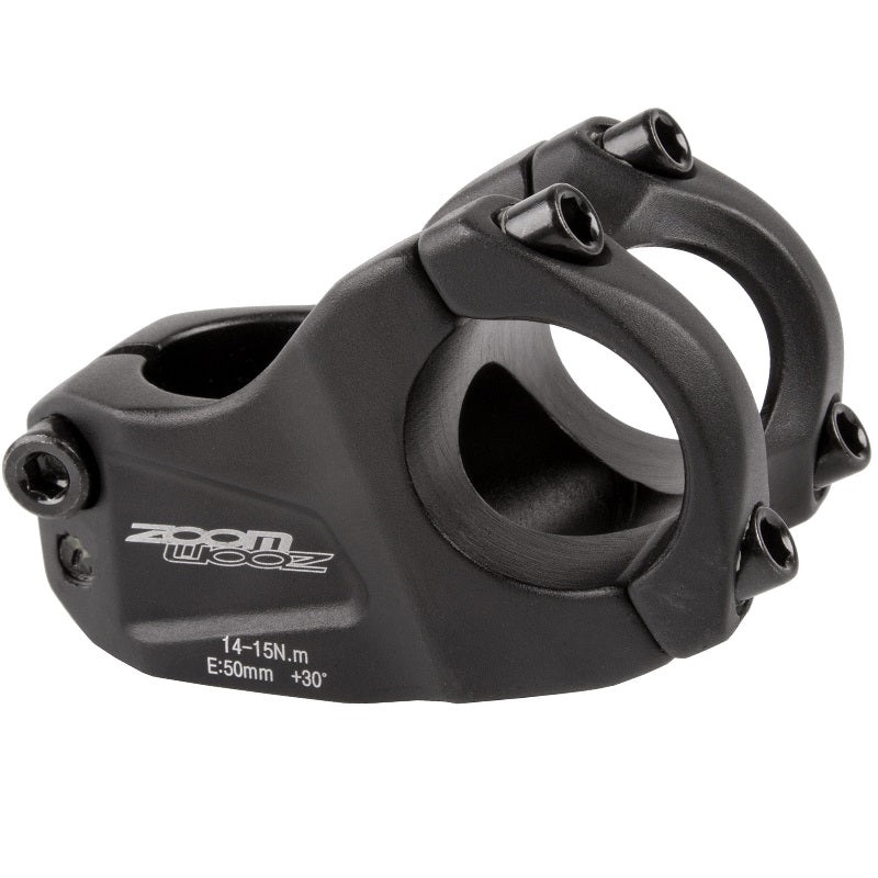 Zoom Downhill Stem 31.8mm-H/BAR STEM AHEAD D/HILL ZOOM 28.6MM X 50MM X 31.8MM BLACK (EA)
