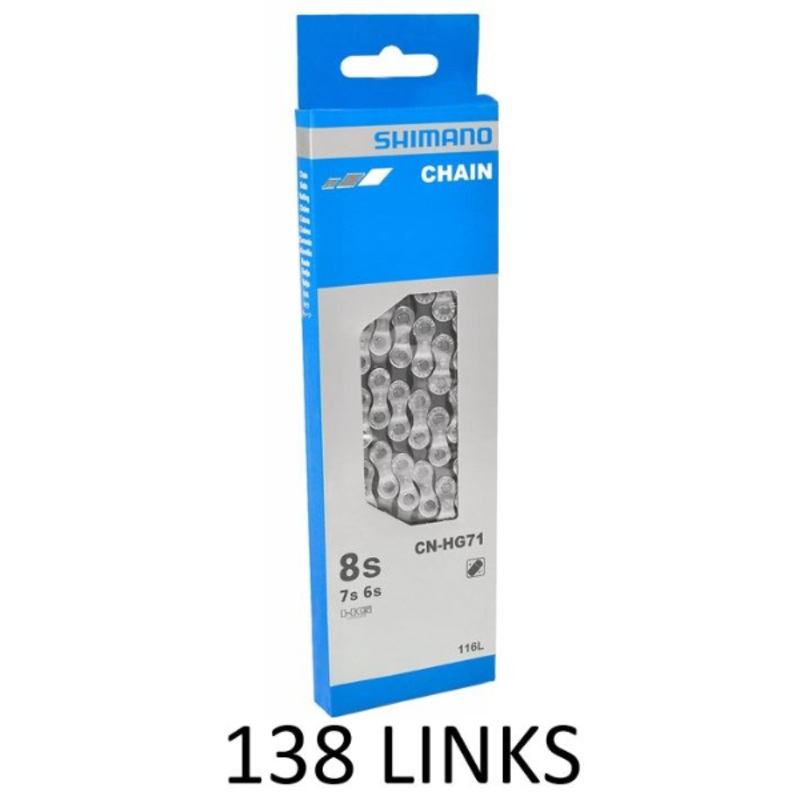 Shimano CN-HG71 Chain 6/7/8-Speed HG Longer Length – 138 Links