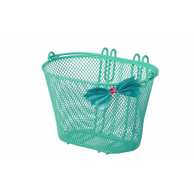 Basil – Bow-Tie Kids Basket-BASIL BOW-TIE BASKET, JUNIOR BASKET 12-20,DOUBLE HOOKS, GREEN.
