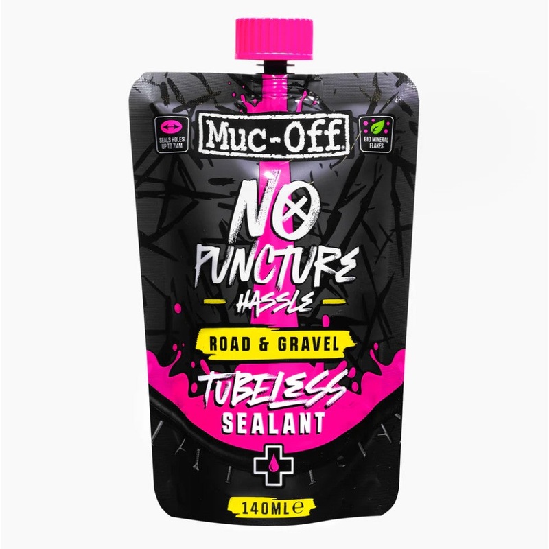 Muc-Off No Puncture Hassle 140ml Pouch – Road & Gravel Tubeless Sealant Dichtmilch