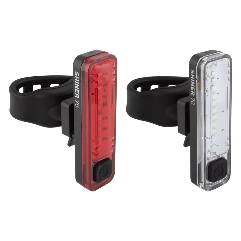 Planet Bike Shiner 70 Headlight/Taillight Set – Black