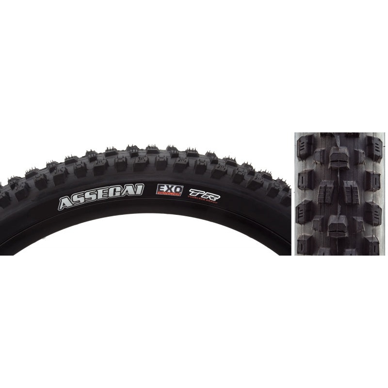 Maxxis Assegai Tire – 27.5 x 2.5 Tubeless Folding Black Dual EXO Wide Trail