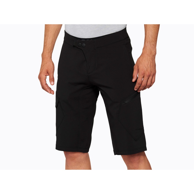 100% Ridecamp Shorts-Black & Charcoal-32 & 34 & 36 & 38