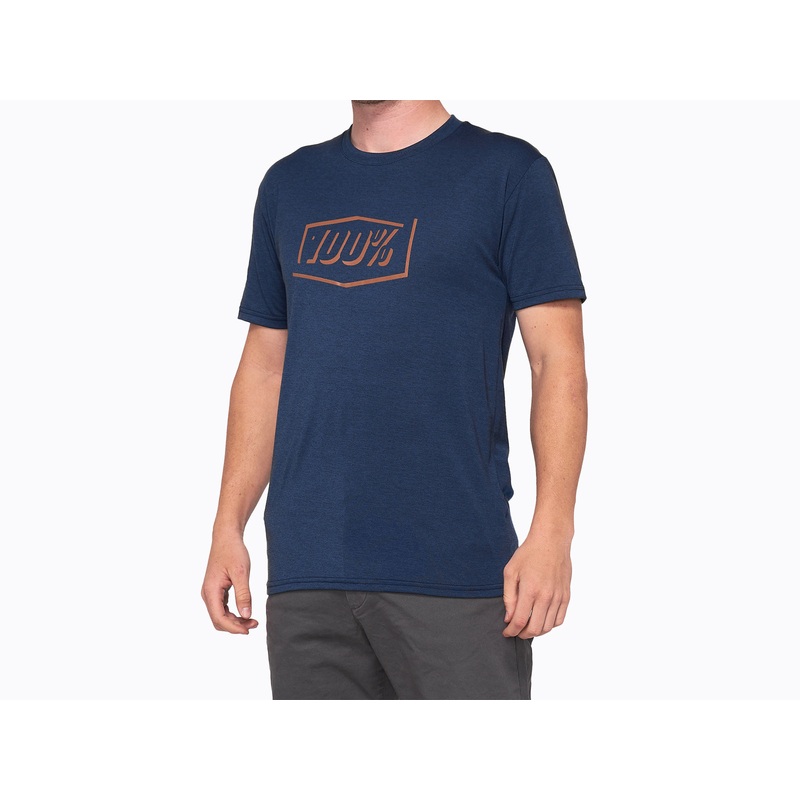 100%  PHANTOM Tech Tee-Navy Heather-S & M & L & XL
