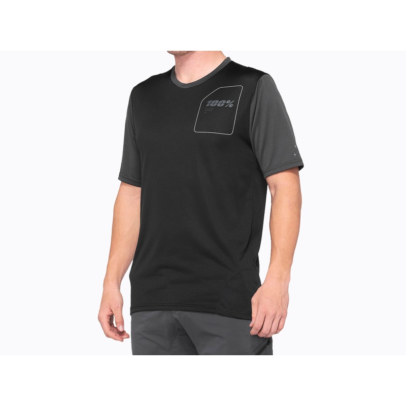 100% Ridecamp Jersey-Charcoal/Black-S & M & L & XL
