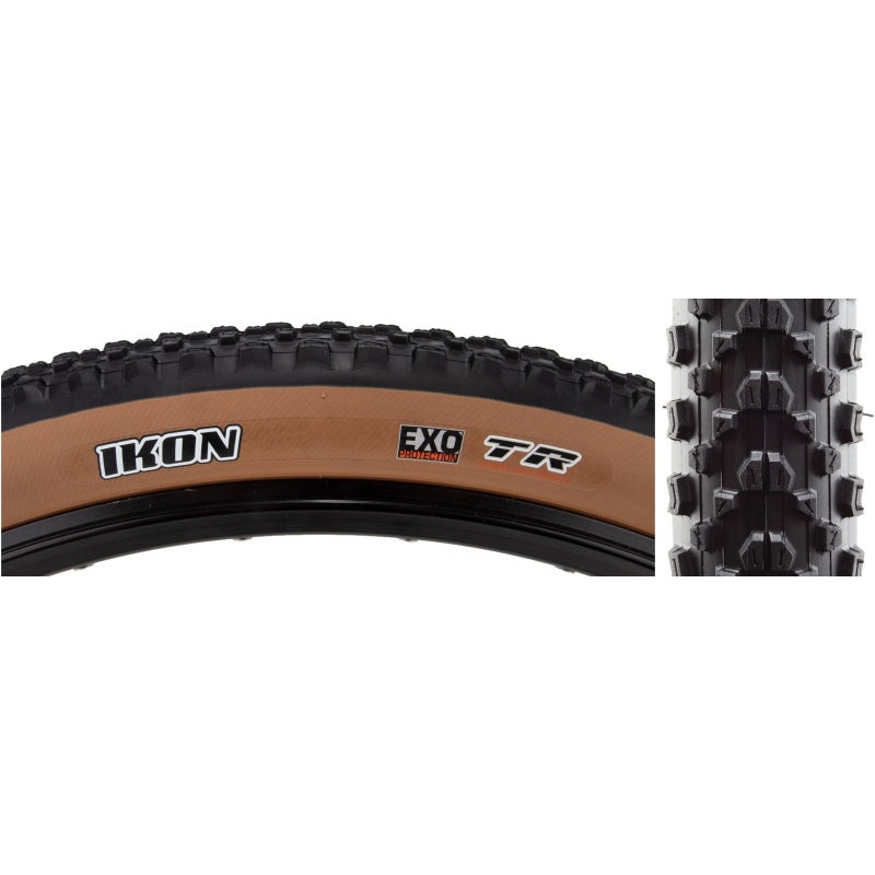 Maxxis Ikon Tire – 29 x 2.20 Tubeless Folding Black/Dark Tan Dual EXO