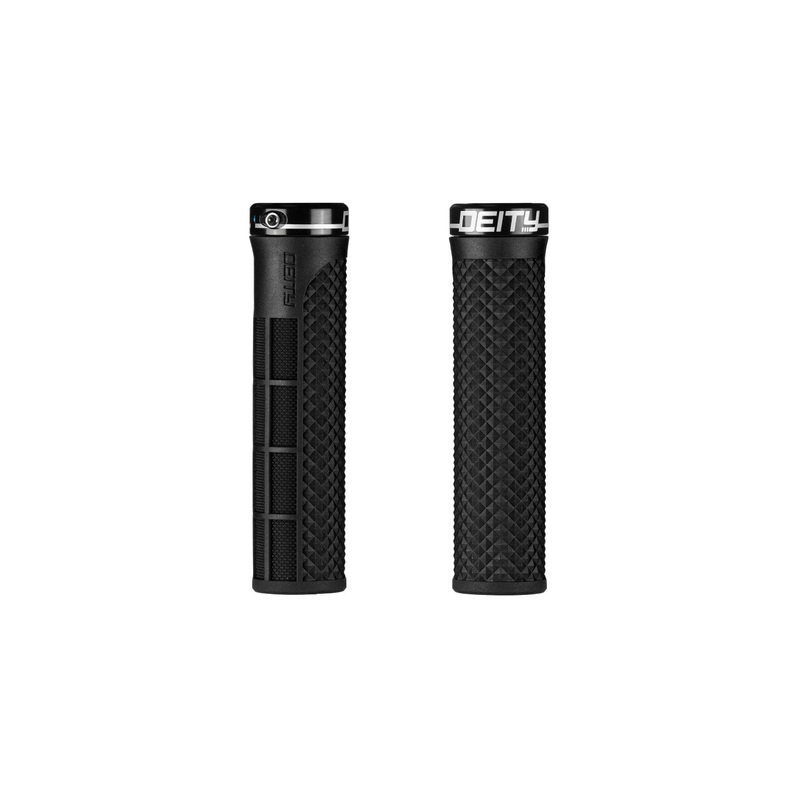 Deity Lockjaw Lock-On Grips-Pink & Mint & Gum & Turqouise W/ Black Clamp & Stealth w/ Black clamp & Black w/ Black clamp & Blue w/ Black clamp & Orange w/ Black clamp & Red/ Black Clamp & purple