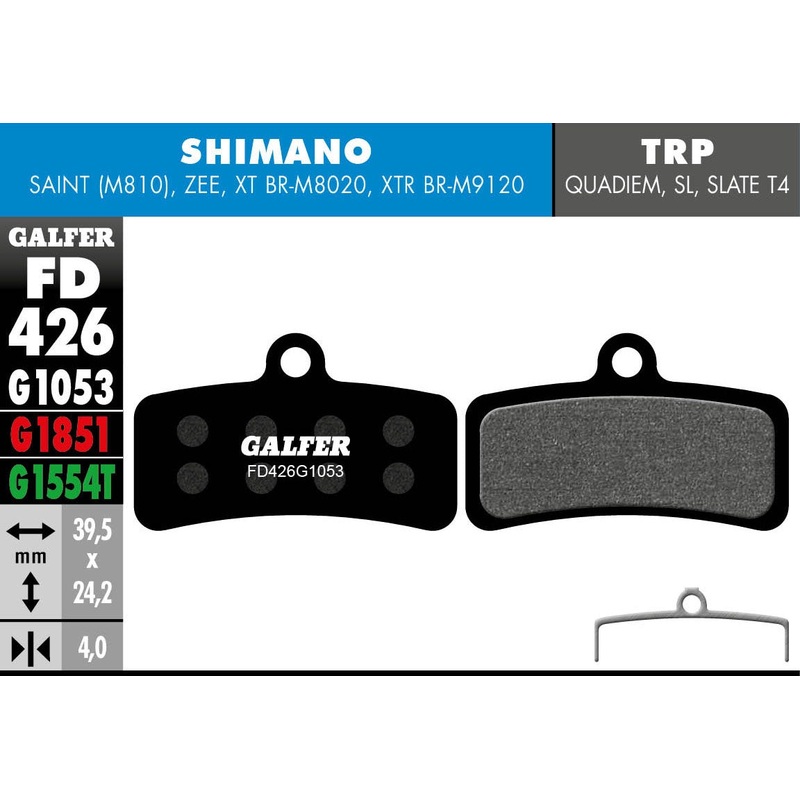 Galfer Pads – FD426 – Standard G1053 – Shimano XTR, Saint, Zee
