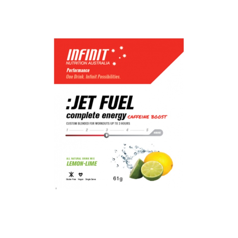 INFINIT NUTRITION Jet Fuel Lemon Lime with Caffeine – Single Serve 61g