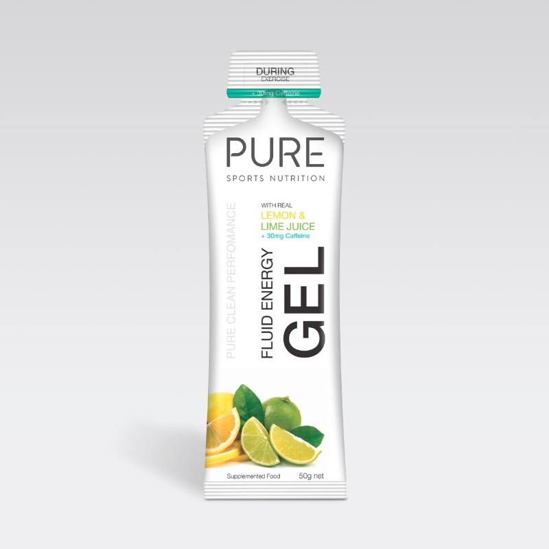 PURE Fluid Energy Gel 50g – Lemon Lime Caffeine