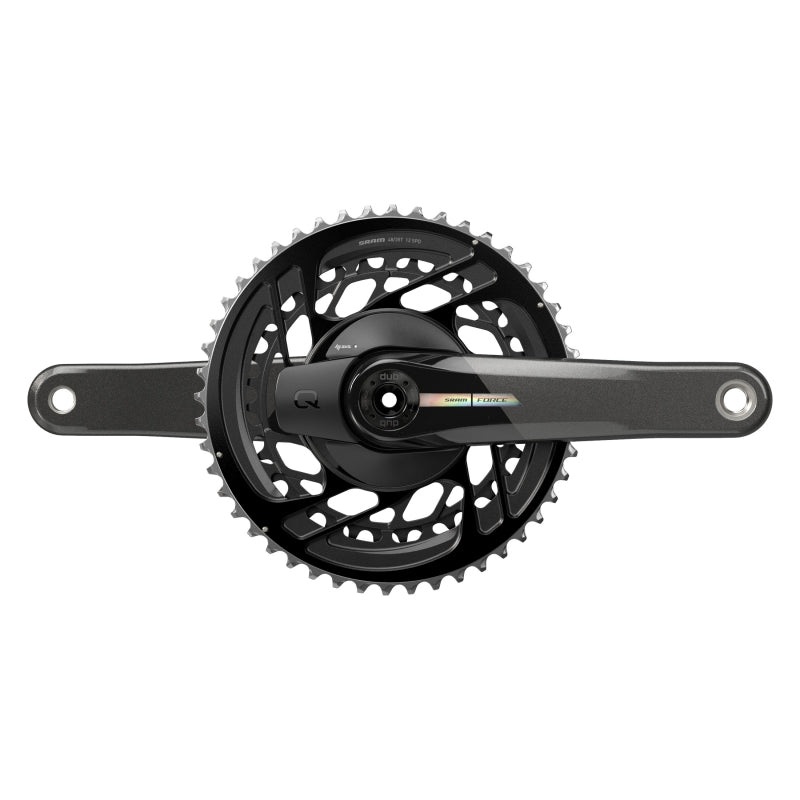 SRAM Force AXS Power Meter Crankset – 175mm 2x 12-Speed 46/33t Direct Mount DUB Spindle Interface Iridescent Gray D2