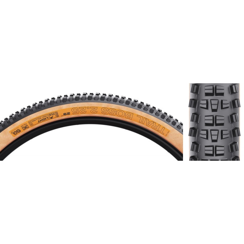 WTB Trailboss Mountain Tire 292.25 Folding Tubeless Ready Dual DNA TCS Light/Fast Rolling SG2 60TPI Tanwall