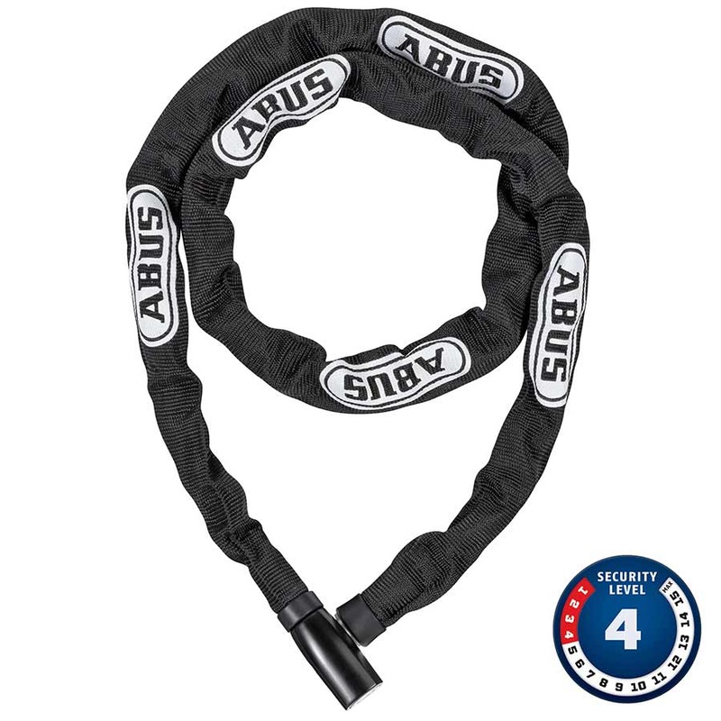 Abus, Steel-O-Chain 4804K Chain with key lock, 4mm x 110cm (4mm x 3.6′), Black