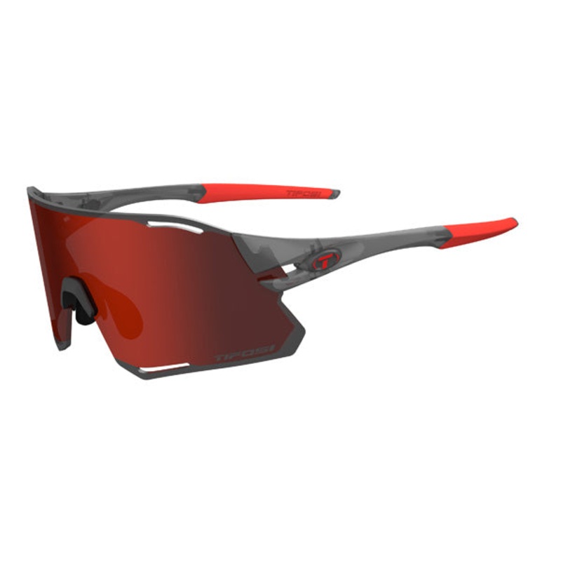 Rail Race Glasses – Rail Race, Satin Vapor – Clarion Red/Clear Lenses