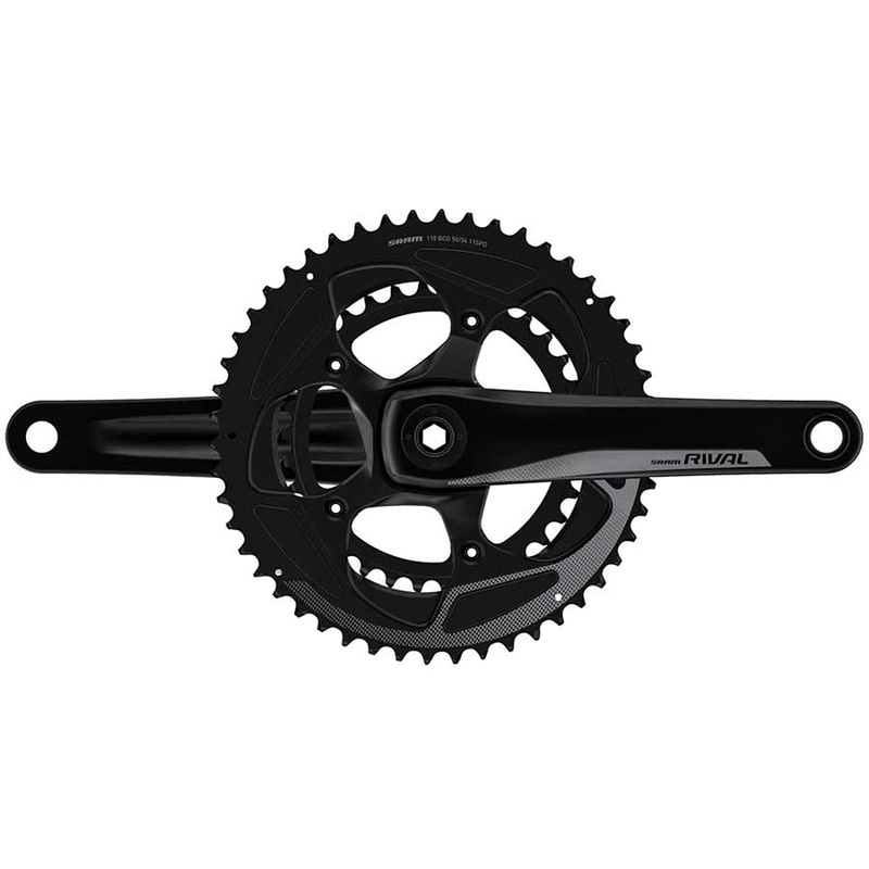 SRAM Rival 22 Crankset – 175mm 11-Speed 50/34t 110 BCD GXP Spindle Interface BLK