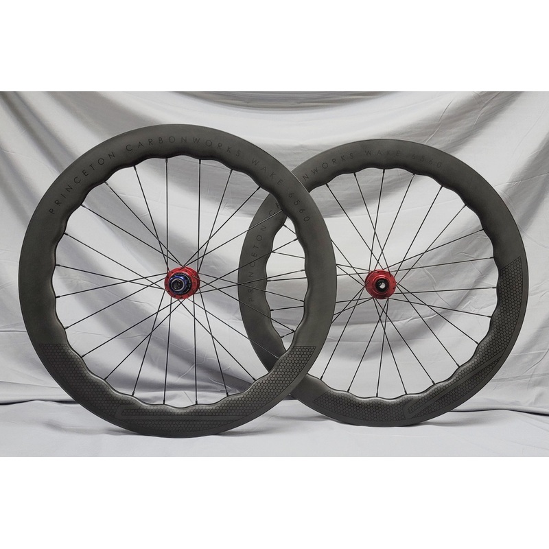 PRINCETON WAKE 6560 DISC Tune-King Kong CL Red Hubs 24H 24H 12×100 12×142 CL Standard Bearings Road Wheelset Black Decal