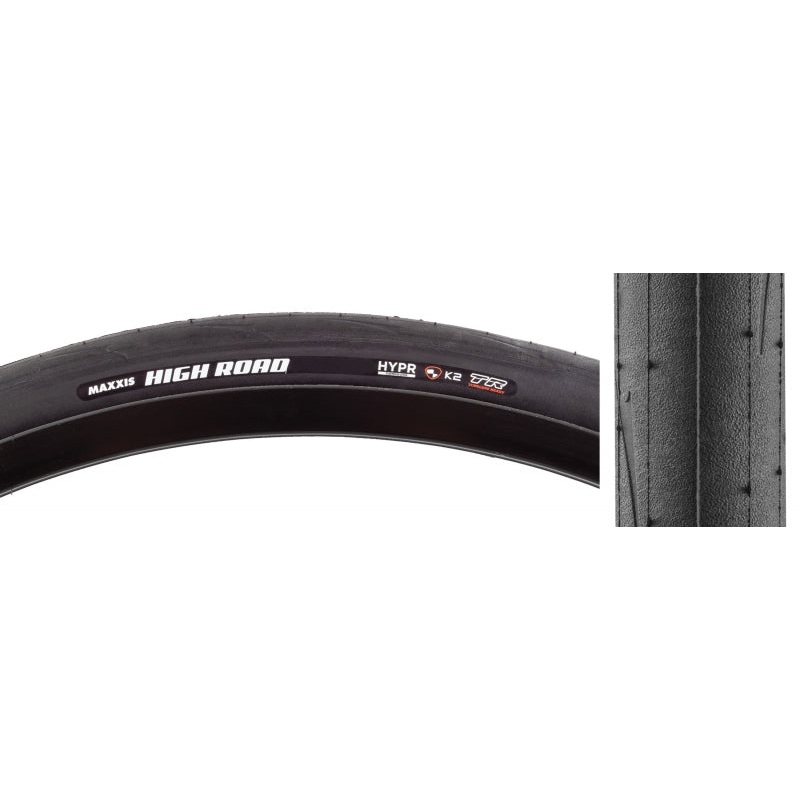 Maxxis High Road Tire – 700 x 25 Tubeless Folding BLK HYPR K2 Protection ONE70