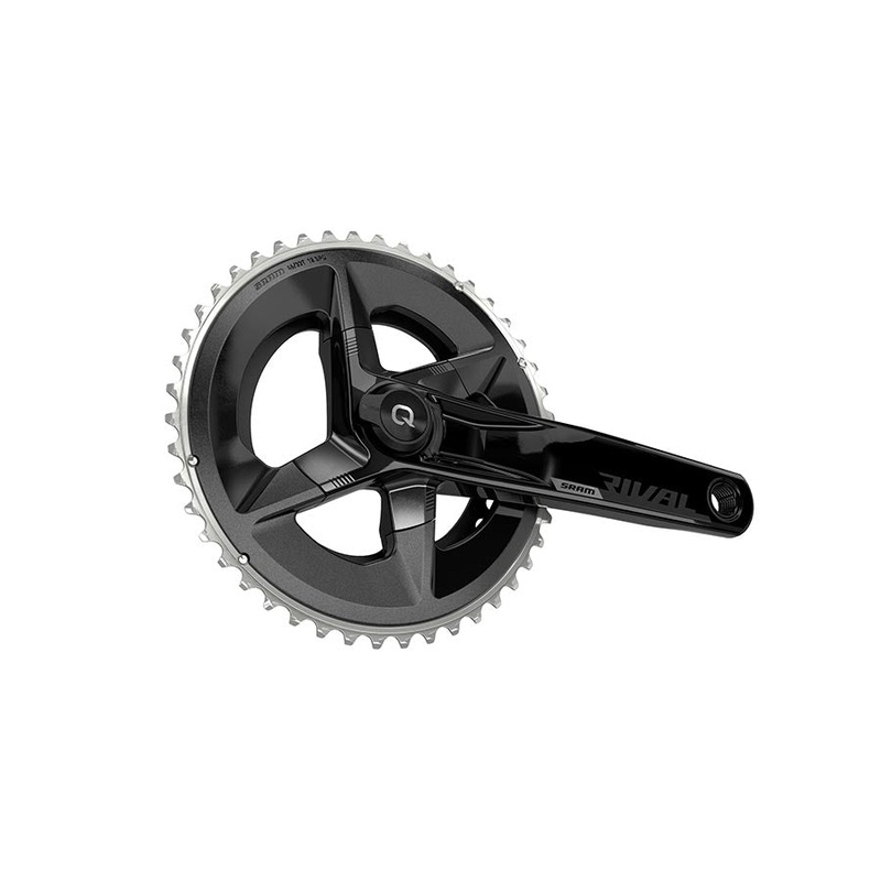 SRAM Rival AXS Crankset Quarq Power Meter – 165mm 12-Speed 46/33t Yaw 107 BCD DUB Spindle Interface BLK D1