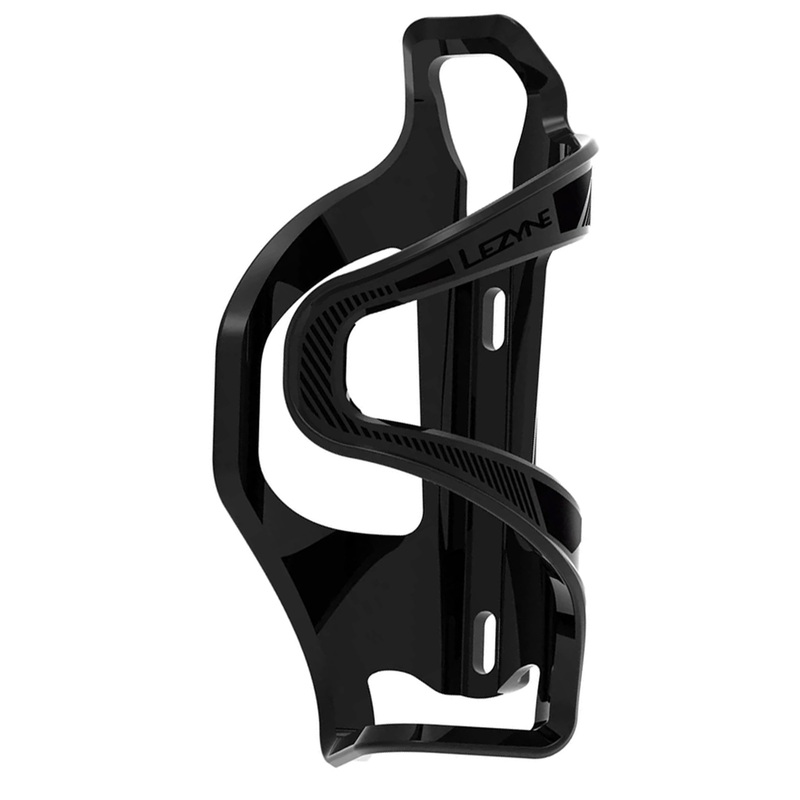 Lezyne Flow SL Water Bottle Cage – Left Side Entry Enhanced Graphics Black