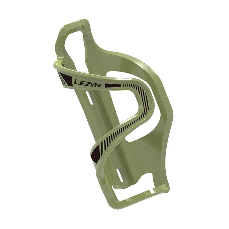 Lezyne Flow SL Water Bottle Cage – Right Side Entry Army Green