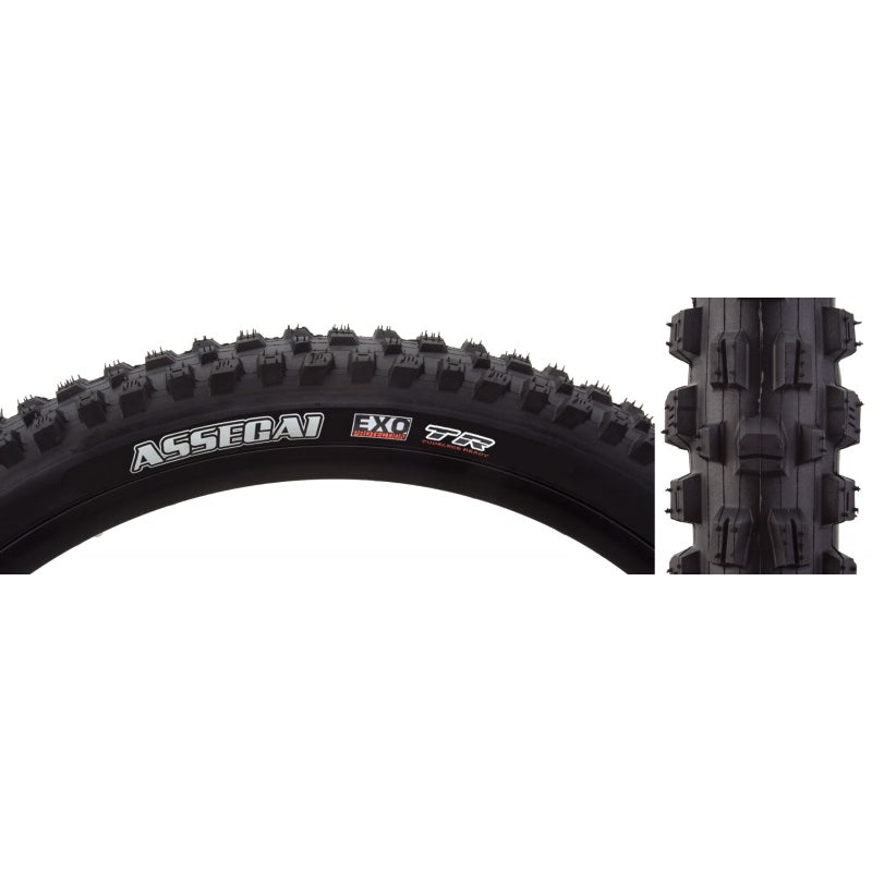 Maxxis Assegai Tire – 29 x 2.6 Tubeless Folding Black Dual EXO Wide Trail