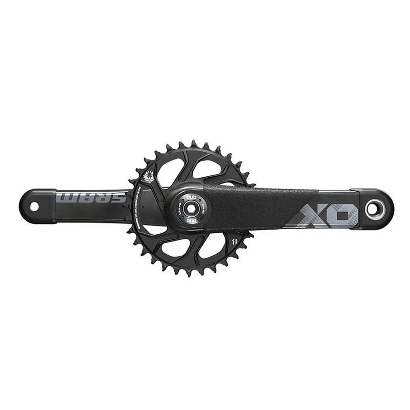 SRAM X01 All Downhill Crankset – 165mm 10/11-Speed 34t Direct Mount DUB Spindle Interface For 83mm BSA 104.5/107 PressFit BLK