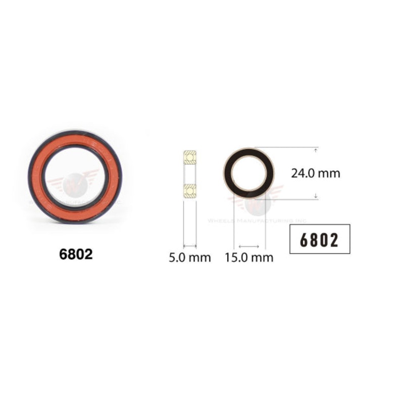24X15X5 Enduro Sealed Bearing (6802) Single