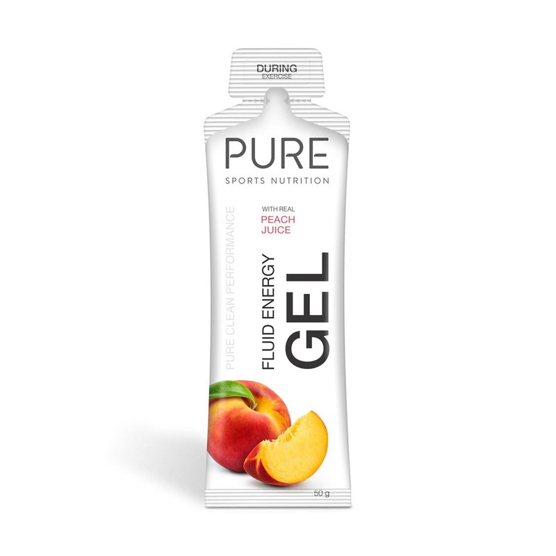 Pure – 50g Fluid Energy Gels – Peach
