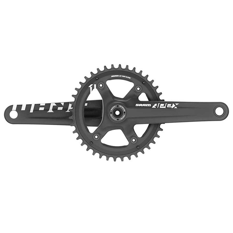 SRAM Apex 1 Crankset – 172.5mm 10/11-Speed 42t 110 Asymmetric BCD GXP Spindle Interface BLK