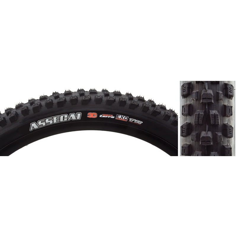 Maxxis Assegai Tire – 29 x 2.6 Tubeless Folding Black 3C MaxxTerra EXO