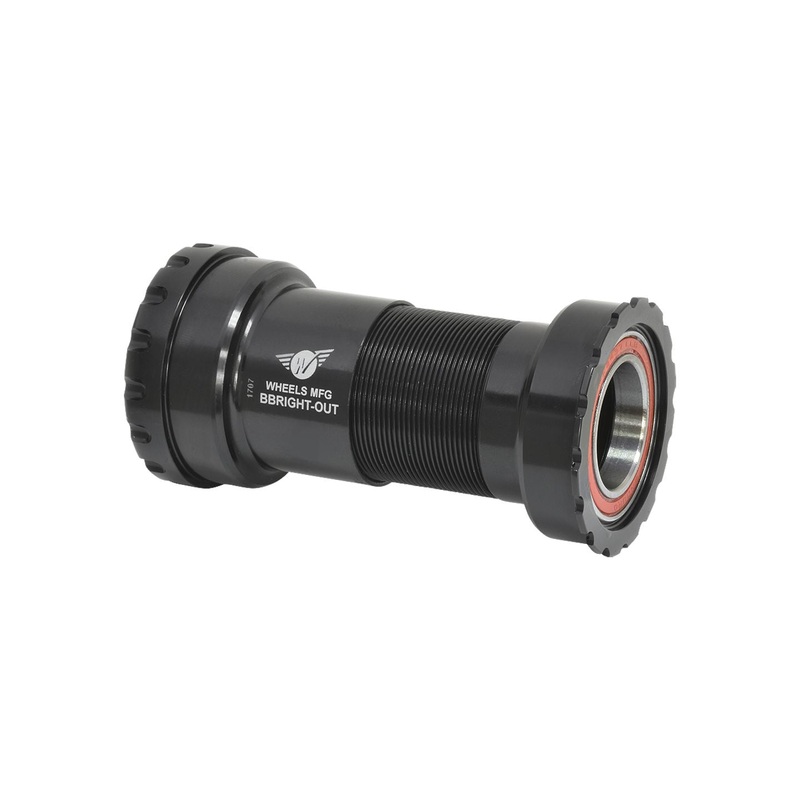 Wheels Manufacturing BBright to Shimano Bottom Bracket Angular Contact Bearings BLK Cups