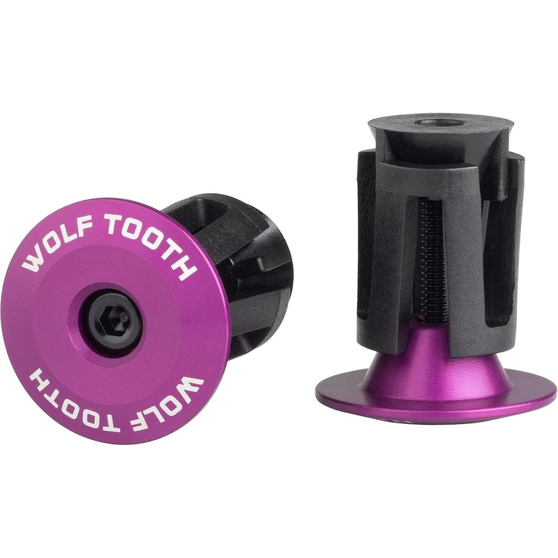 Wolf Tooth Alloy Bar End Plugs Purple