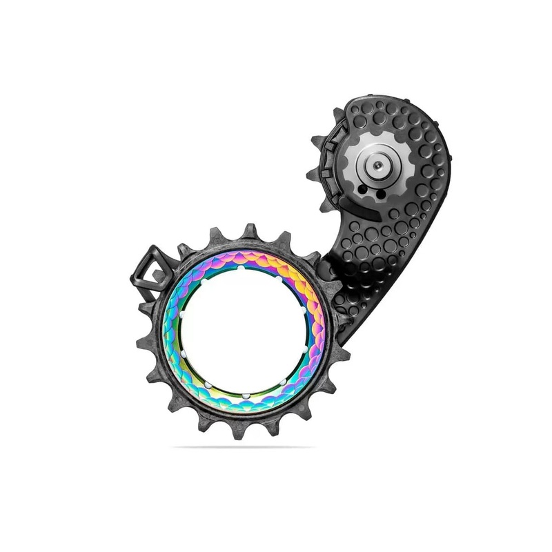 absoluteBLACK HOLLOWcage Carbon Derailleur Cage (for Shimano R9250) – Black/Rainbow