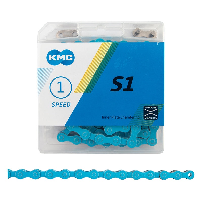 KMC S1 Chain Speed: 1 1/8” Links: 112 Baby Blue