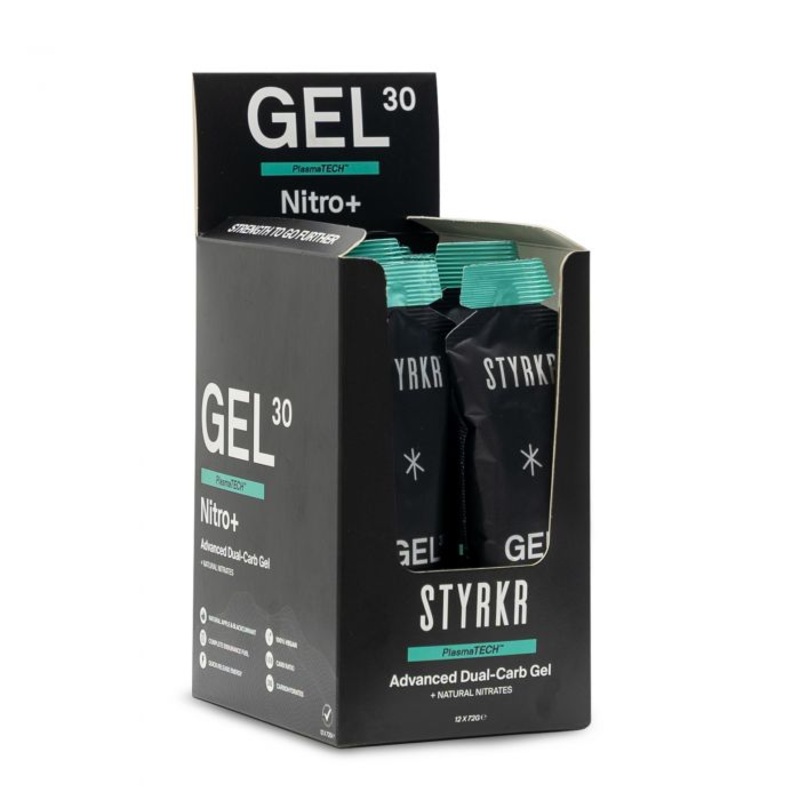 Styrkr Gel30 Nitro+ Dual-Carb Energy Gel x 12 Box